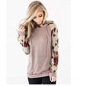 Floral women’s medium long sleeve hoodie